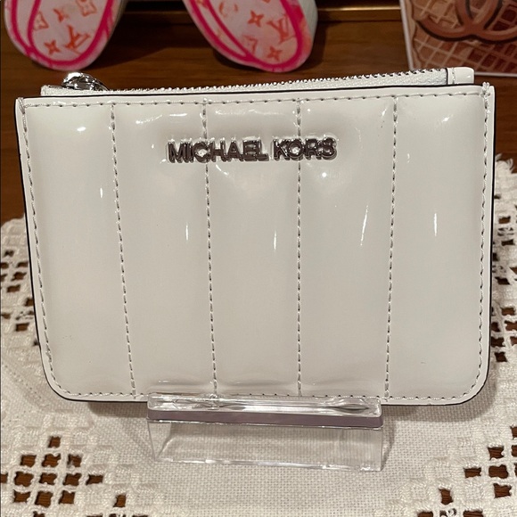 Michael Kors Handbags - Michael Kors Glossy White Card Holder